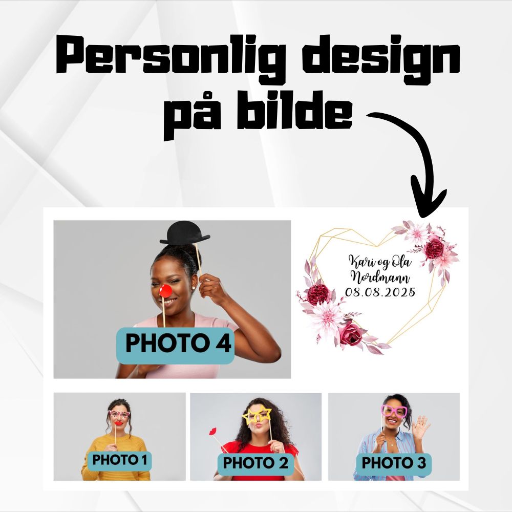 Personlig design på digitale og utskrift bildene Personlig design på digitale og utskrift bildene