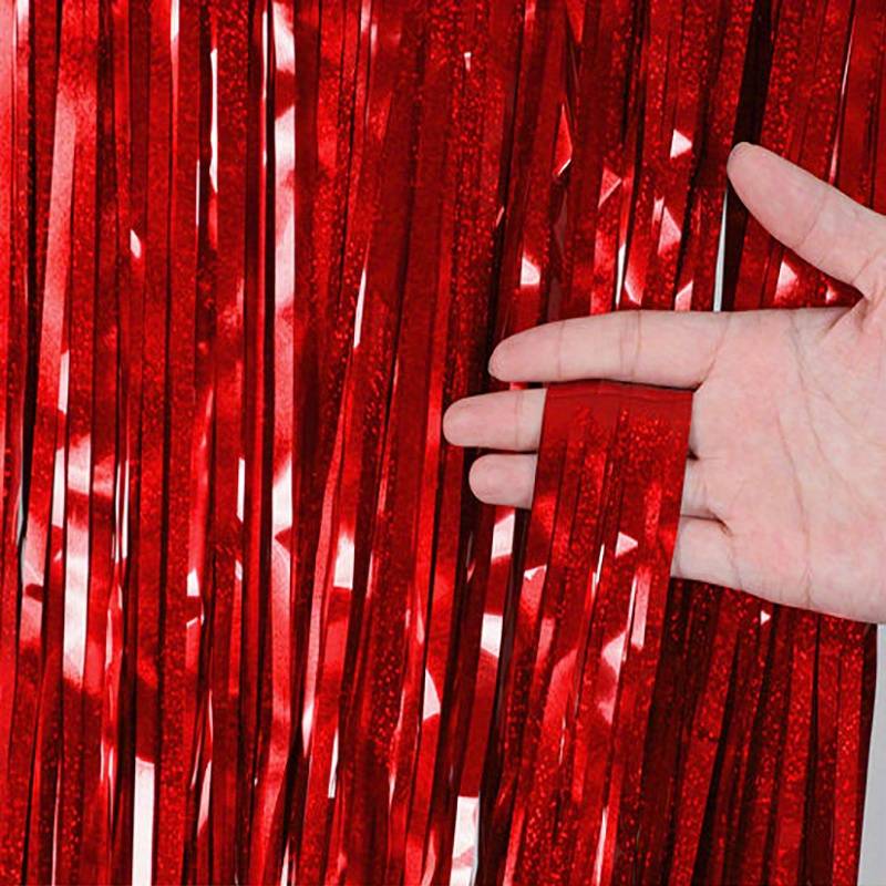 Rød glitter - Frynsegardin Bakgrunn - 2x1m Rød glitter - Frynsegardin Bakgrunn - 2x1m